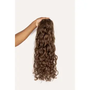 Light Brown Curly Clip-In Hair Extensions