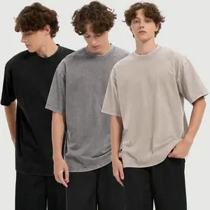 VILIGO 3 Pack Unisex Acid Wash T-Shirts Cotton Casual Short Sleeve Plain Tops Y2K Loose Fit Shirts Crewneck Summer Basic Tee Basic