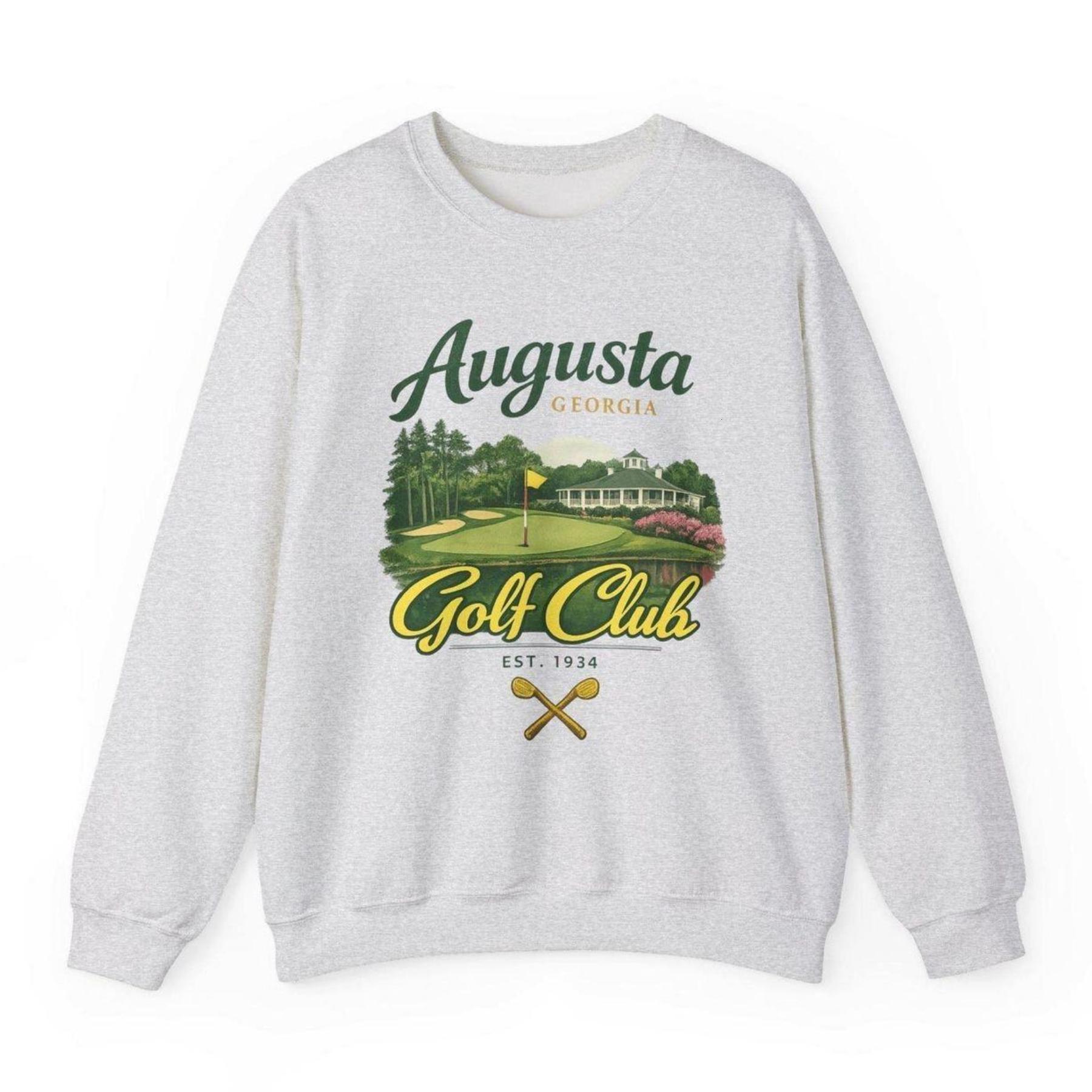 Augusta Georgia Golf Club Sweatshirt Ash – Vintage Golf Course Graphic Crewneck, Classic Sports Pullover, Golf Lover Gift, Casual Outfit