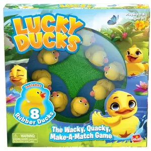 Lucky Ducks Memory Game - The Wacky Quacky Make-A-Match Game with 8 Rubber Ducks for Players 2-4 Ages 3+