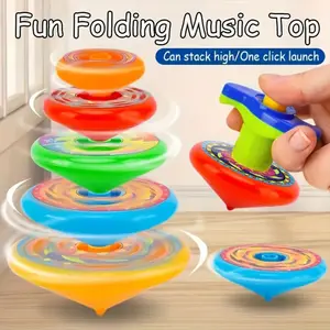 5 Pcs Colorful Spinning Multi-Layer Spinning Toy, Stackable Spinning Toys for Play and Battle, Fun Kids' Toy Set, Finger Spinning Top