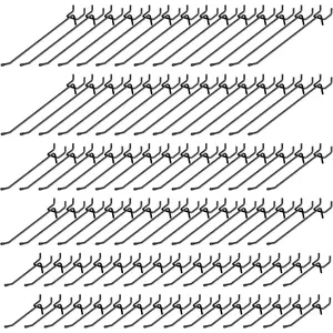 120 Pack Black Pegboard Hooks, 4/6/8 Inch Peg Board Shelving Hooks Accessories, Peg Board Tool Hangers Fit for 1/8" and 1/4" Pegboard Hanging Tools for Garage, Craft Room, Kitchen, Store