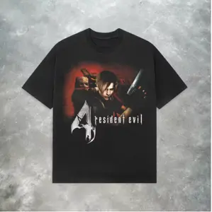 2026 Resident Evil4 Leon S. Kennedy Summer T-Shirt Family Vintage Horror Gaming Graphic Short Sleeve Streetwear Casual Loose Fit