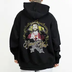 Sacred Heart Of Jesus Cross City God Religious - Unisex Hoodie Sweatshirt T-Shirt Oversized Outfits Casual, Chicanos Clothing, Cholo Clothes Mexican Style
