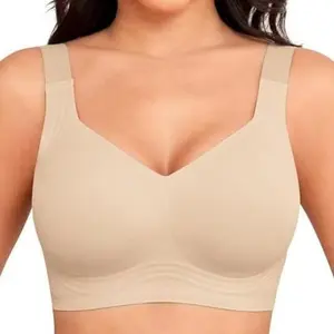 Women's Push-Up Wireless Bra Full Coverage Wireless Daily Bra Comfortable Wireless