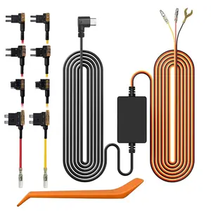 WOLFBOX USB C Hardwire Kit for G850PRO/G840S/G930/G850/G900/G840H/i07/i17/X5/X5 Duo/X3 Dash Cam, not Suitable for G890/G900 PRO/G900 Tripro, Parking Monitor with Multiple Size connectors
