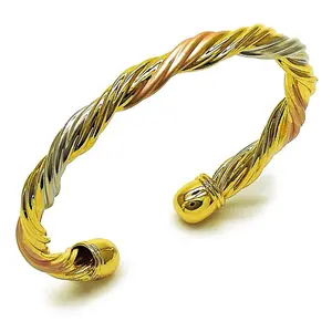 Gold filled tricolor individual bangle