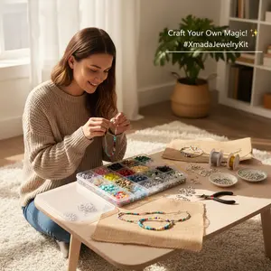 Jewelry Making Supplies Kit - 1587 PCS Beads, Crystal Beads, Jewelry Pliers, Beading Wire, Earring Hooks, Rings, Bracelets for Girls and Adults