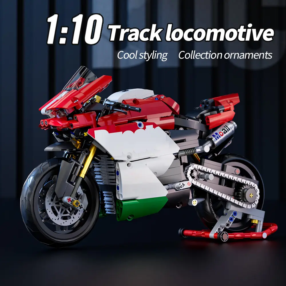 Exclusive Venom Ducati-Inspired 1:10 Superbike Motorcycle Building Kit, Collectible Building Block Set, STEM Engineering Project, Cool Desk Decor Gift for Teen Boys