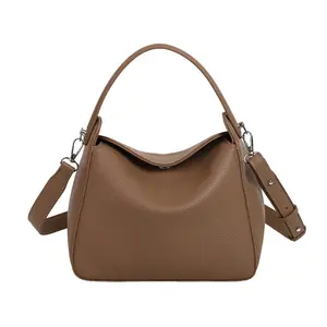 Korean Style Simple Soft Large Capacity Crossbody Tote Bag, Versatile Commuter Shoulder Bag for Women Fashionable Simple Handbag