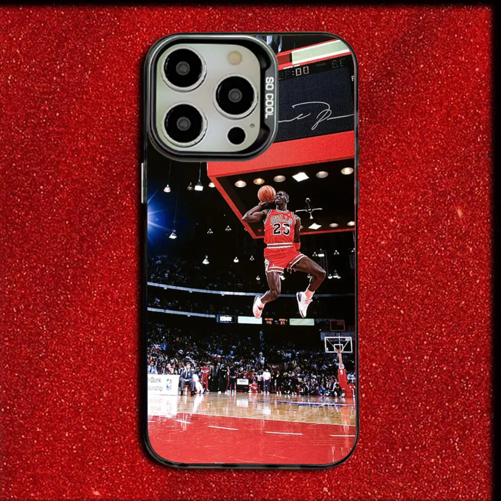 Basketball J-Jordan-23 Phone Case For iPhone 17 Air 16 15 14 13 12 11 Pro  Max Plus Gray Matte Silicone Black Soft Cover - TikTok Shop
