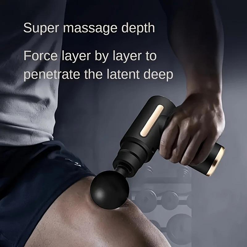 Massage Gun, Small Travel Tool, Massage Gun Deep Tissue,Percussion Handheld Portable Muscle Massager Tool for Full Body Pain Relief, Ideal Gifts for Men, Women(Black)