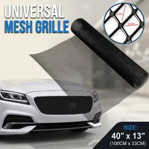 DIY 40"x13" Black Aluminum Car Grill Mesh Cuttable Rhombic Bumper Grille Insert Universal Hood Vent Mesh Easy Install.DIY Car Mods, Universal Bumper Grille