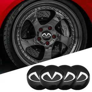 4Pcs 56MM Car Wheel Hub Cap Center Sticker Emblem Auto Badge Decal Accessories For Infiniti QX50 QX60 Q70L QX70 QX55 Q50 FX35 Q30 G37 JX35 G35 Q60 QX80 QX30 ESQ G25 G37 FX37 FX50 EX35 EX25 EX37 Car Decals