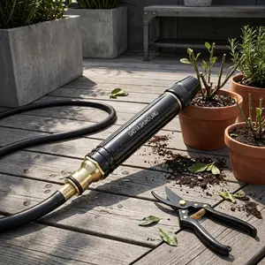 Household High-Pressure Water Gun - All-Metal Upgraded Portable Handheld Power Washer Nozzle with Adjustable Water Pressure, Durable, Environmentally Friendly for Car Washing, Courtyard Cleaning, gutter cleaner Foam Sprayer