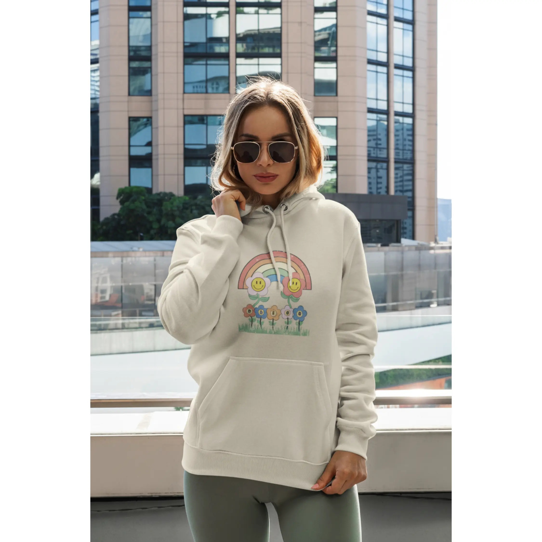 Pastel Bliss Rainbow Hoodie