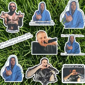 9 Ops  It's not clocking to you that i'm standing on business Sticker, Bieberchella 2026 Fan Merch Gift