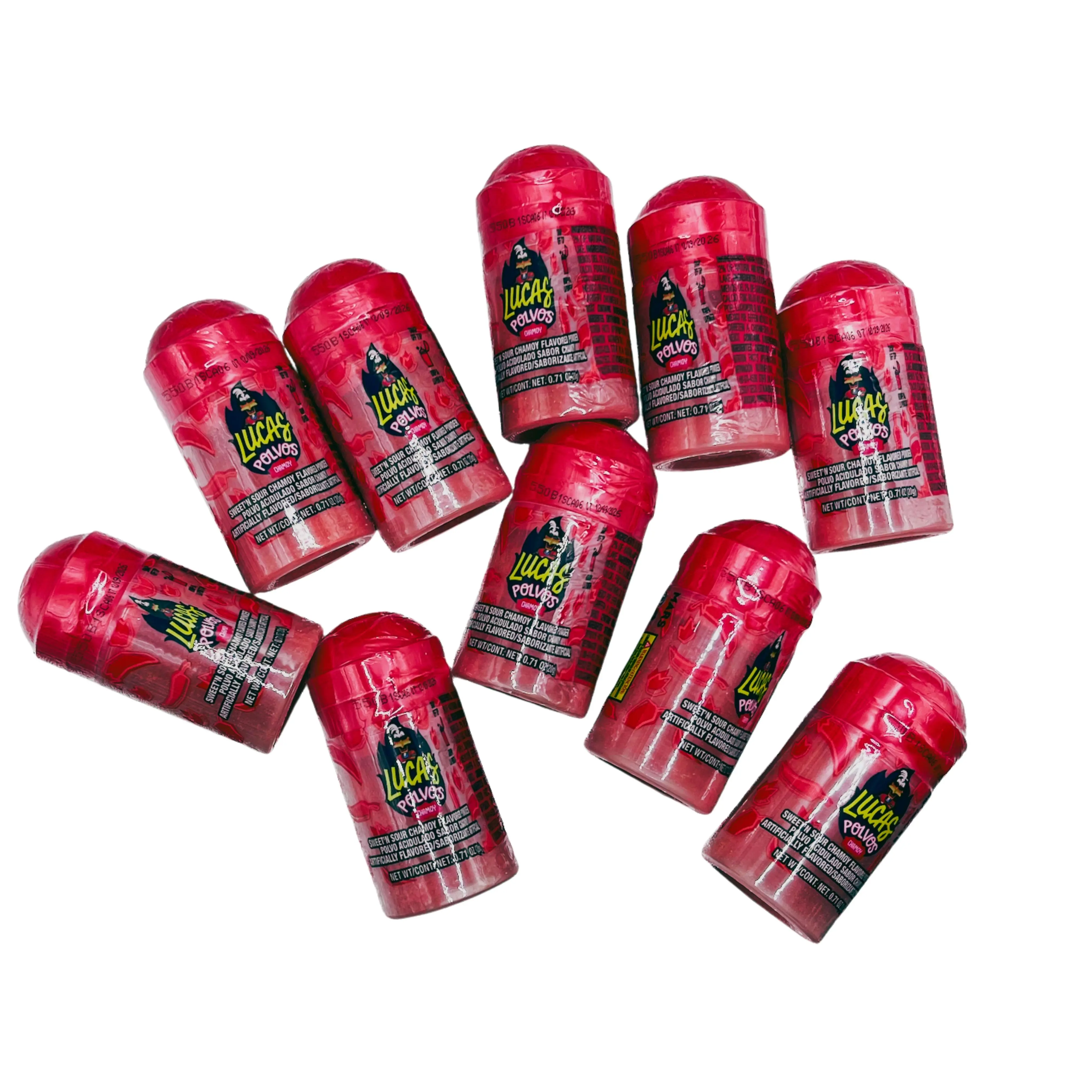 Lucas Polvos Chamoy Sour Candy Powder 10 Pack Mexican Candy