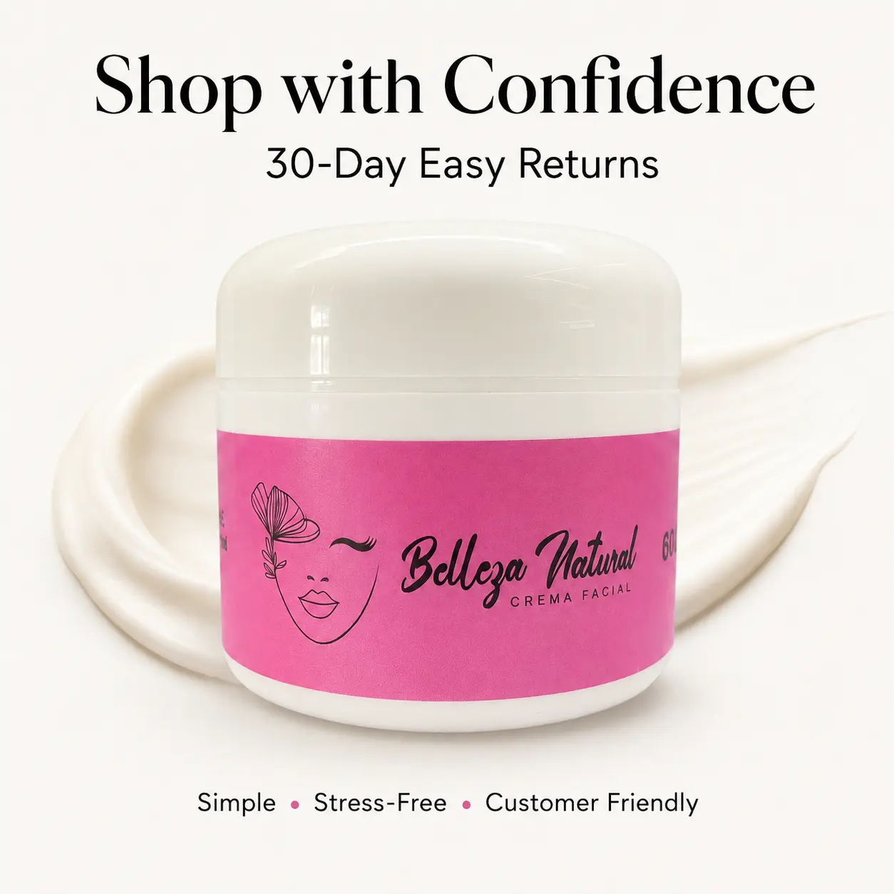 Belleza Brightening Moisturizer Cream, Hydrating Skincare Treatment for Daily Use