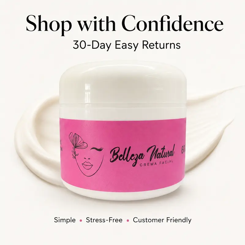 Belleza Brightening Facial Moisturizer Cream - 60ml Dual-Purpose Acne Care, Hydrating Skincare Treatment for All Skin Types, Brightening Face Lotion for Day/Night Use & Glow