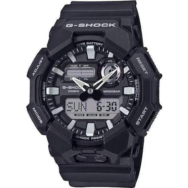 Casio G-Shock Men's Quartz Watch - 10-Year Battery, Carbon Core Guard, Carbon Fiber, Resin Case, Luminous Analog-Digital, Analog Quartz Watches GA010-1A