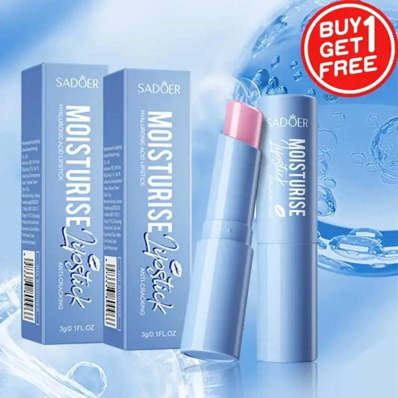 2pcs Hyaluronic Acid Lipstick Butter Stick for Dry, Dull Lips, Moisturize and Nourish, Smooth Fine Texture, Suitable for Light Beige Types, Long-lasting Hydrating Lip Balm, Hydrating Lip Treatment, Christmas New Year Gift