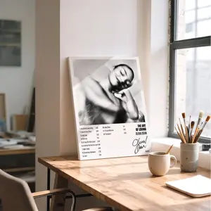 Olivia Dean The Art Of Loving Monochrome Minimalist Poster - Modern Light Wood Framed or Unframed Options, Living Room Wall Decoration, Ideal Housewarming Gift
