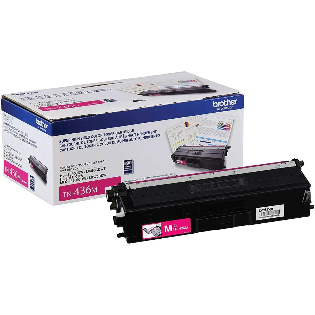 Brother TN436 Super High Yield Toner Cartridge, Up to 6500 Pages, Magenta