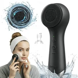 Facial Cleansing Brush, Vibrating Face Scrubber with Massage, Silicone Face Scrubber for Women & Men, Electric Facial Cleanser for Deep Cleansing, Gentle Exfoliating, Winter Gifts, Best Valentine's Day Gifts For Women/ Men