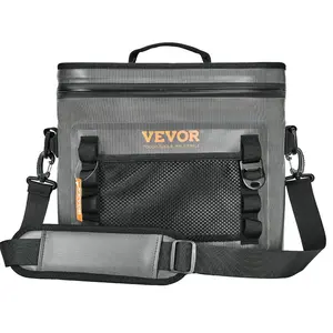 VEVOR Soft Cooler Bag, 16 Cans Soft Sided Cooler Bag Leakproof with Zipper, Waterproof Soft Cooler Insulated Bag, Lightweight Portable Collapsible Cooler for Beach, Hiking, Picnic, Camping, TravelVEVOR Super Brand Day