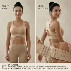 Posture Correction | Trending on TikTok: Posture-Correcting Wireless Bra, Molded-Cup Comfort Bralette for Back Support & All-Day Wear Radiant Sports Bra Yoga Bra Yoga Gym Activewear