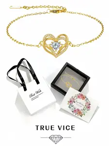 Claddagh Oath Elegant Claddagh bracelet Comes with exquisite drawer jewelry box, ideal gift for ladies on festivals and anniversaries