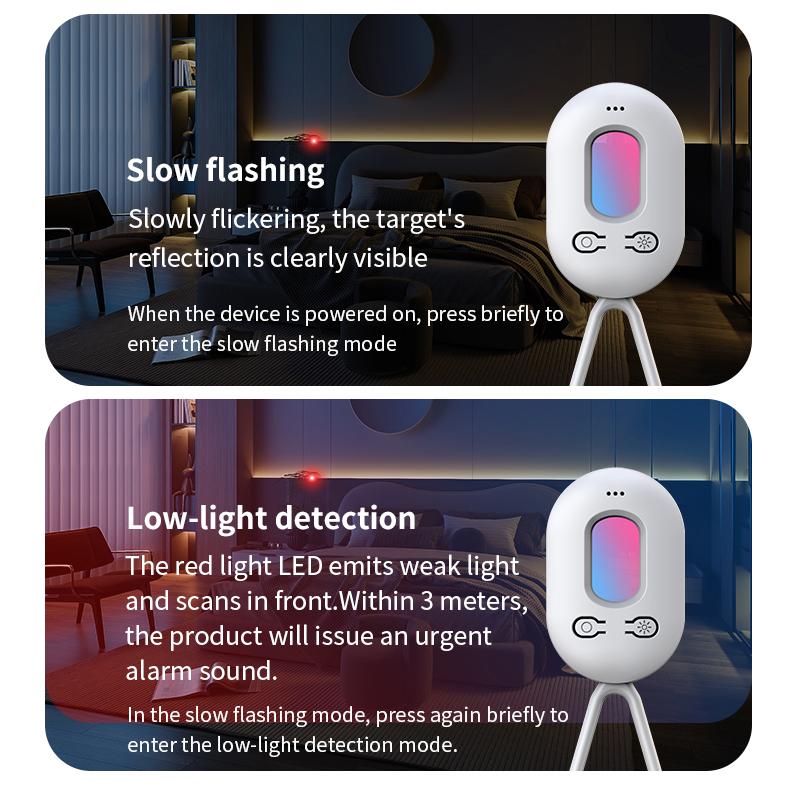 Hidden Camera Detectors, GPS Tracker, Vibration sensor Door and window alarm, Spy Camera Detector,Anti-intrusion, 30H Working Time for Travel, Car, Bathroom, Office, Hotel, Airbnb, Rental