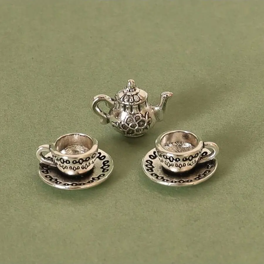 Vintage Mini Tea Set, Miniature Set, Micro Teacup Kitchen Accessory, Photography Prop, Perfect Gift for Collectors & Tea Lovers