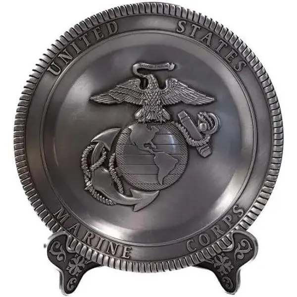 United States Marines Corps (USMC) Licensed Collectable Pewter Plate