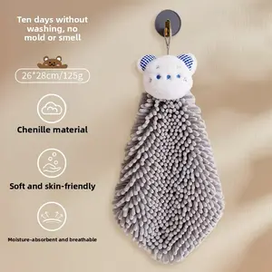 SleekHush 5PCS Hanging Cute Chenille Hand Towels - Thick, Soft Absorbent, Quick Drying, Durable, Odor Resistant - for Indoor Recreation (Sports & Outdoor Leisure Equipment), Quick Drying Towel
