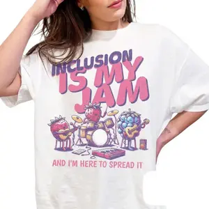 Inclusion Is My Jam Tshirt,Special Education Teacher Shirts,SPED Teacher Gifts,Sped Teacher Shirt,Autism Teacher Shirt,Coping Top Womenswear Summer