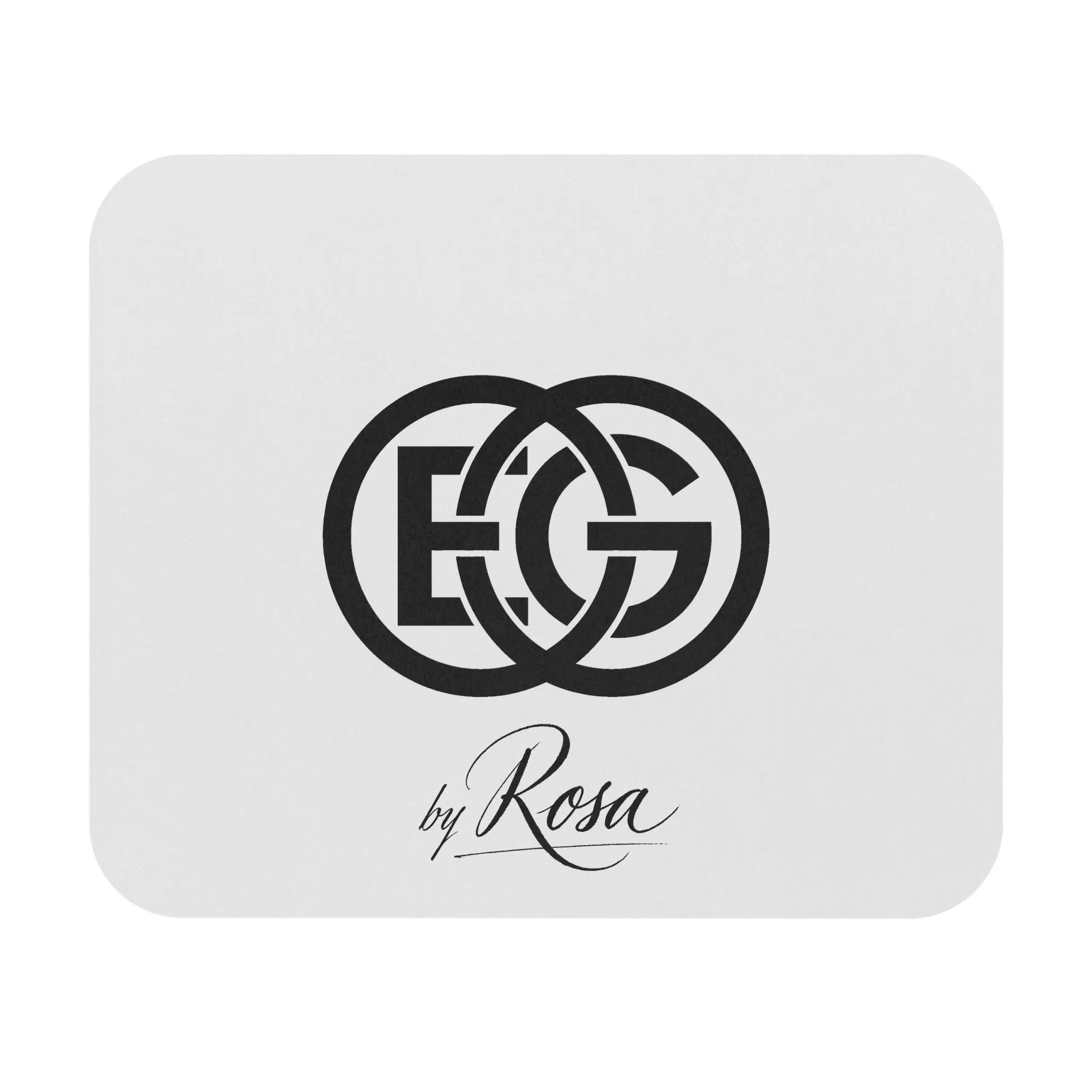Monogram Logo Mouse Pad - 'EG by Rosa' Minimal Desk Mat, Computer Accessories for Office Use, Pad Mouse Pads