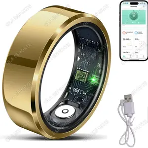 2026 touch Smart Ring Blood Pressure Heart Rate Sleep Monitoring Smartring IP68 & 5ATM Waterproof Multi-sport Mode