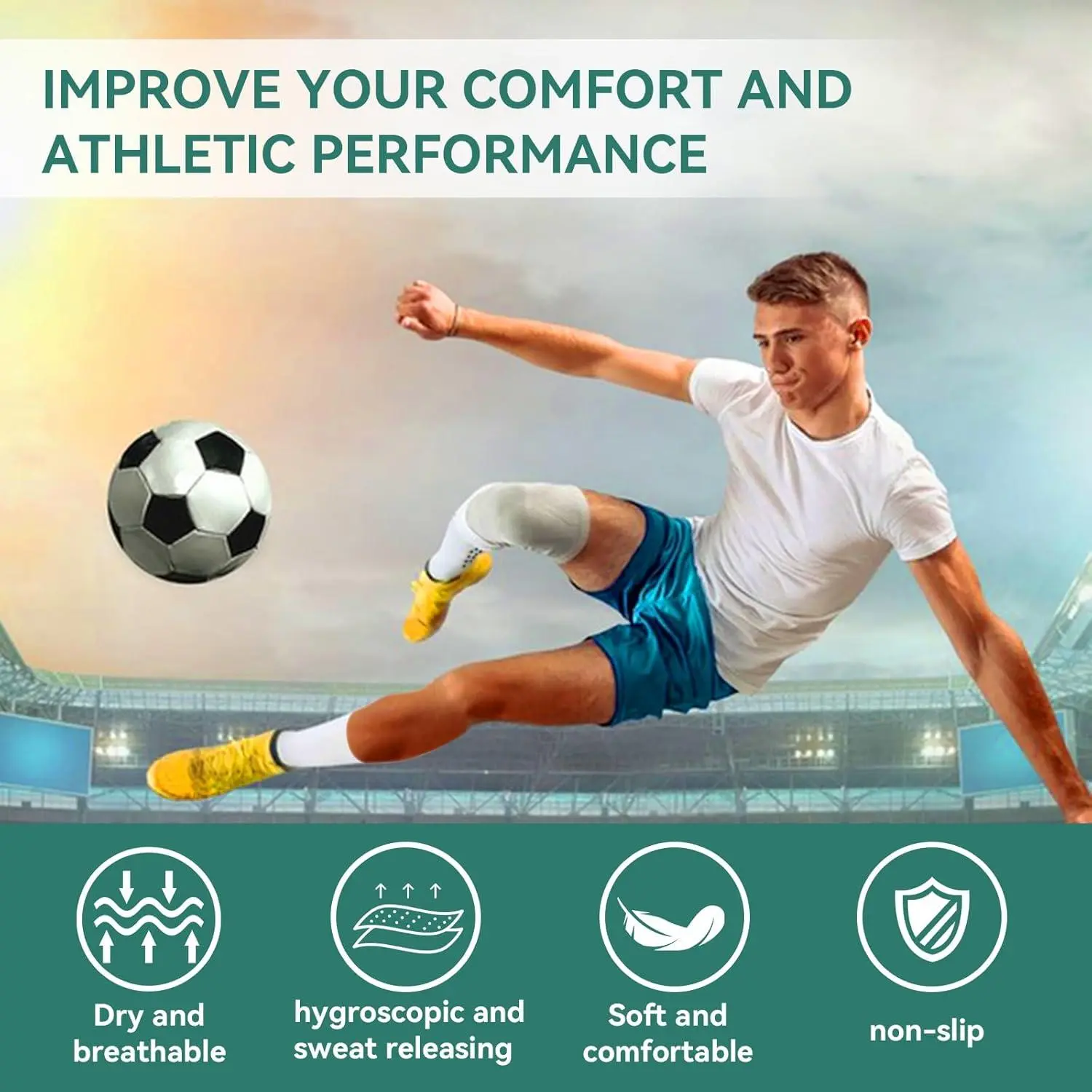 2/4/6 Pairs Men's Women's Soccer Football Baseball Socks with Grip Pads - Non Slip Athletic Sports Socks for Training Match Performance Comfortable Breathable Moisture Wicking Cushioned Ankle Socks Perfect for Running Gym Workout Outdoor Activities 2/4/6 Pairs Men's Women's Soccer Football Baseball Socks with Grip Pads - Non Slip Athletic Sports Socks for Training Match Performance Comfortable Breathable Moisture Wicking Cushioned Ankle Socks Perfect for Running Gym Workout Outdoor Activities