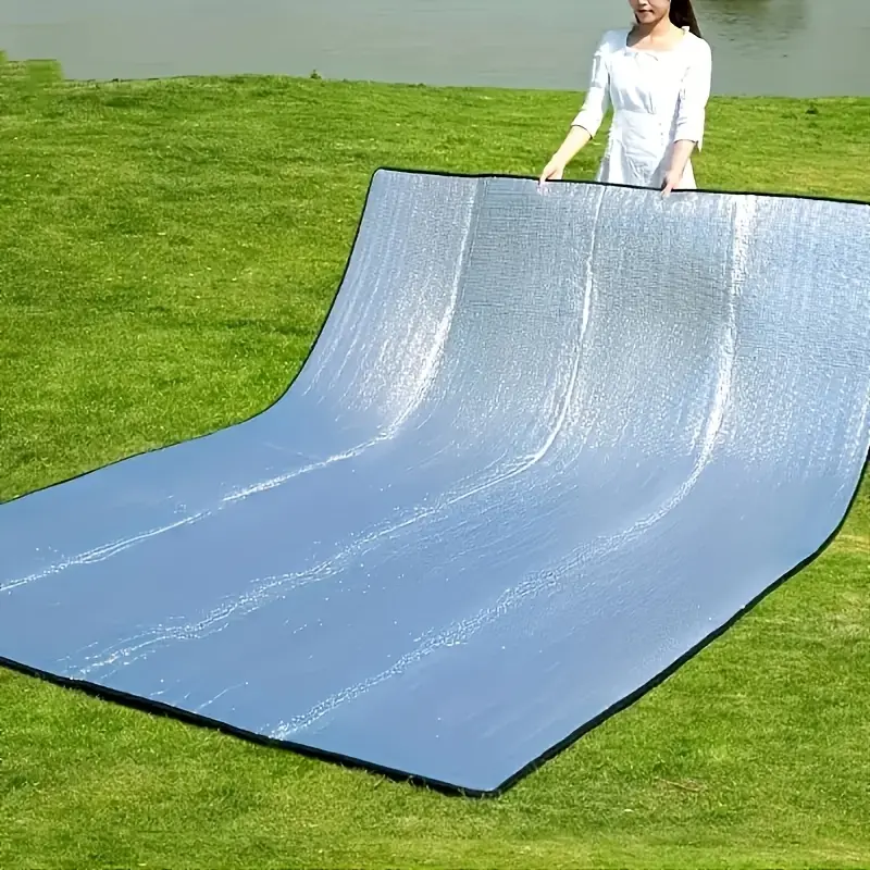 Double-Sided Camping Mat, Large Size Waterproof EPE Blanket for Picnics, Beach Outing, and Outdoor Activities, Lightweight Camping Accessories, Insulation, Fits 4 Ppl., 3-4 People, Dust-Proof, Moisture-Proof, Quick-Drying, Stain-Resistant