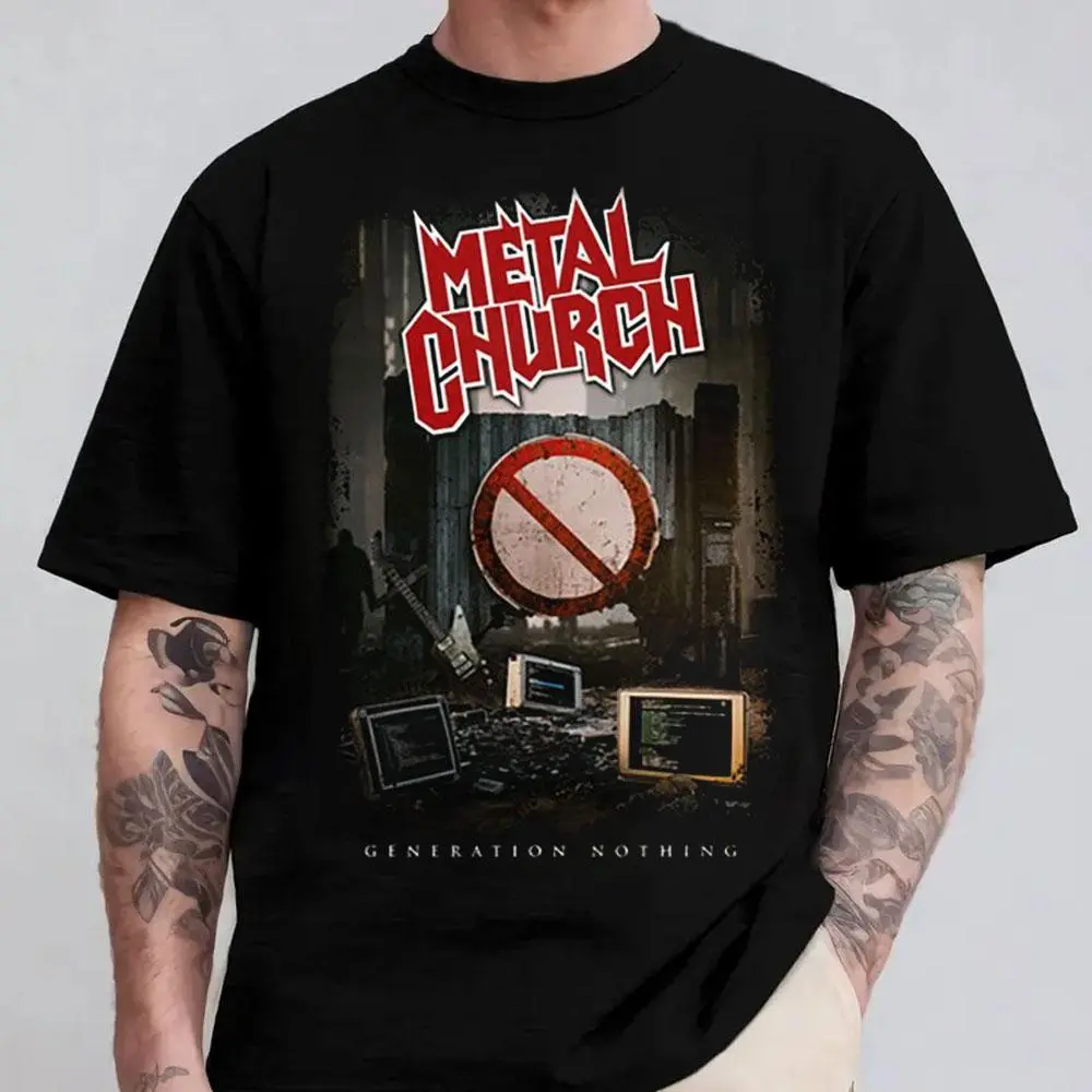 Metal Church Band Graphic T-Shirt, American Thrash Metal Tee, Retro Streetwear