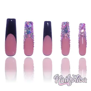 Frenchie Bling - Handmade Luxury Press On Nails Frenchie Bling - Handmade Luxury Press On Nails