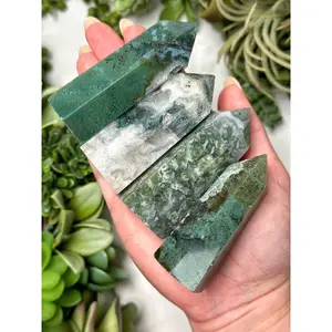 Moss Agate Points - Heart Chakra - Intuitively Selected