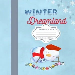 Winter Dreamland Notebook Taylor-inspired 7.5x9.25 110 pages soft, durable cover.