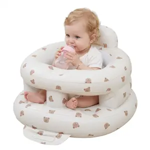 Baby Inflatable Seat With Built-in Air Pump for Babies 3 Months & Up, Sit Me Up Toddler Floor Seat, Infant Floor Chair for Sitting & Learning, Blow-up Baby Chair for 360° Full Support