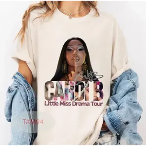 [Up to 30% off - Free shipping] Car-B Inspired Little Drama Queen Tour 2026 T-shirt, vintage rap concert T-shirt, fan gift for both men and women