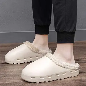 Yeti Slides Platform Cloud Slippers for Women Men Outdoor Memory Foam Sports Slippers Winter Clogs Shoes with Fur Lined