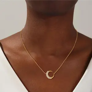 CHESKY Pendant Necklace for Women Dainty Sun and Moon Necklace Cute Minimalist Chain Choker Sunflower Jewelry Gifts for Merry Christmas