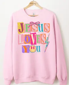 Jesus Loves You Graphic Top Jesus Loves You Graphic Top